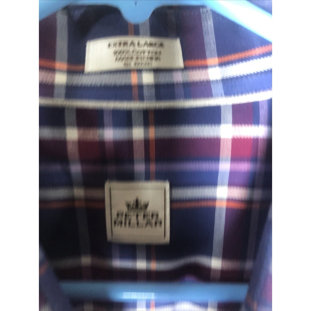Peter Millar Purple Plaid Men's XL Long Sleeve Button Down Shirt 100% Cotton - Picture 2 of 7